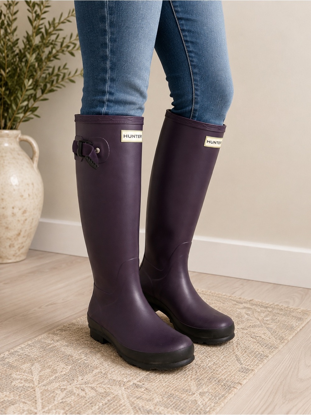 Hunter Original Tall Rain Boots Plum Purple Women’s Size 8